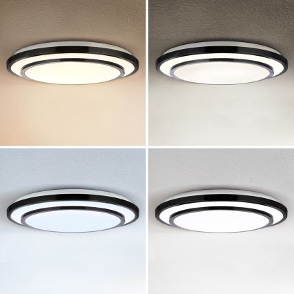 Brilagi - Dimmbare LED-Deckenleuchte LUCIANO LED/48W/230V 3000-6500K ø 39 cm schwarz + Fernbedienung