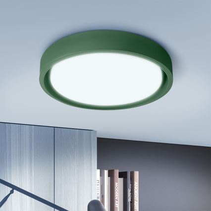 Brilagi - dimmbare LED-Deckenleuchte MATTEO LED/48W/230V 3000–6500 K Ø 41 cm grün + Fernbedienung