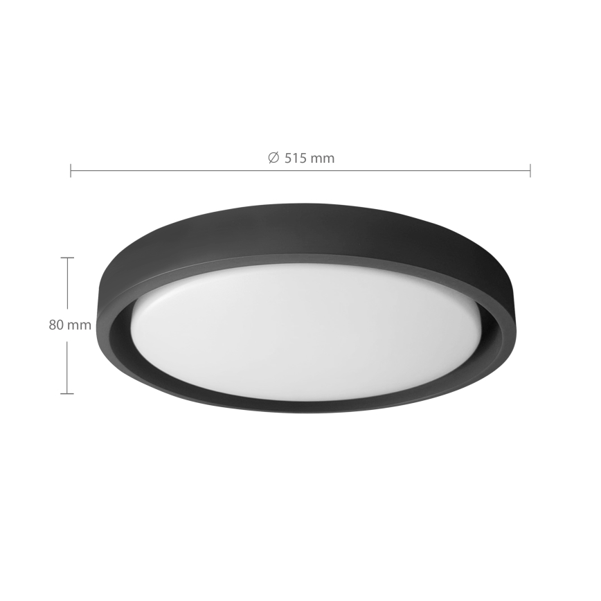 Brilagi - dimmbare LED-Deckenleuchte MATTEO LED/60W/230V 3000-6500K Ø 51,5 cm schwarz + Fernbedienung