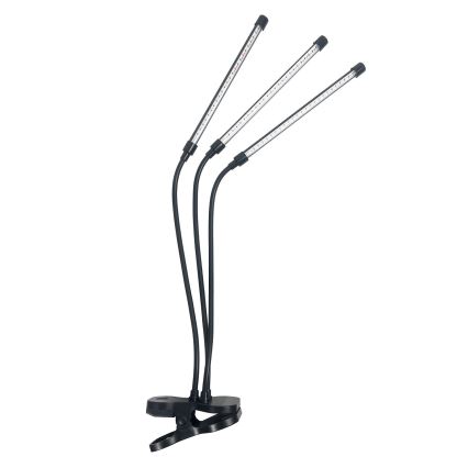 Brilagi - Dimmbare, flexible LED-Tischleuchte mit Klemme für die Pflanzenzucht VITABLOOM 3xLED/10W/230V schwarz