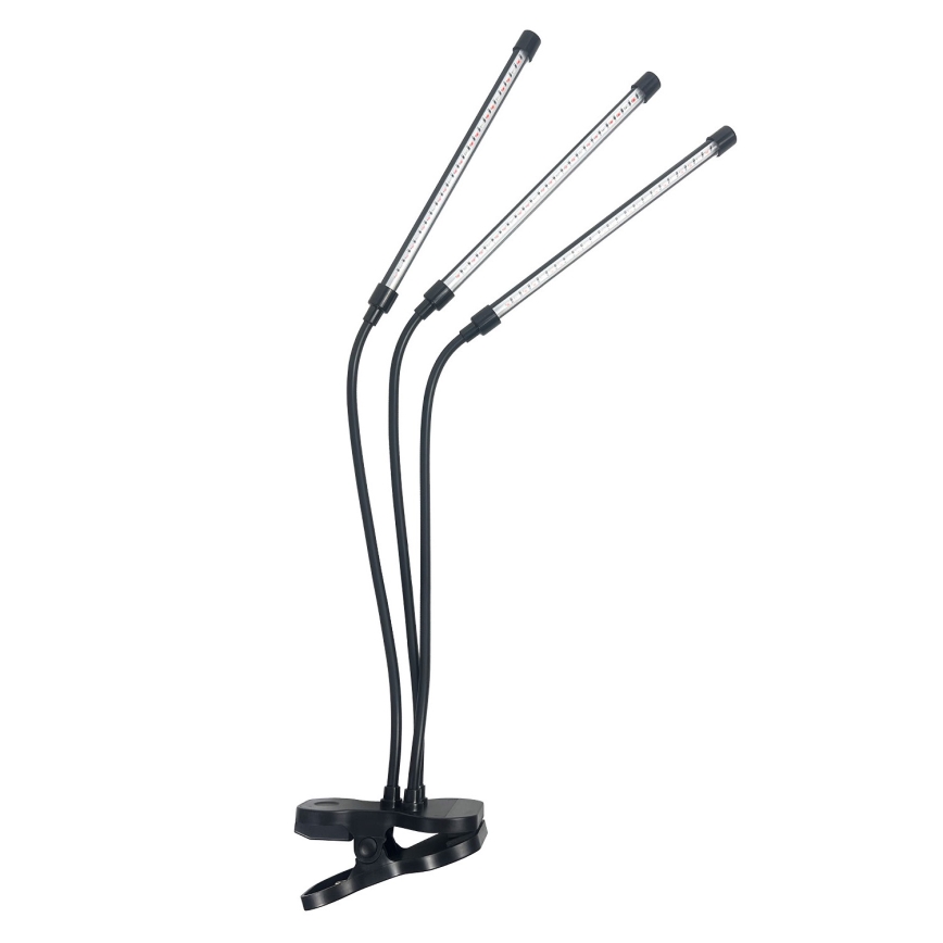 Brilagi - Dimmbare, flexible LED-Tischleuchte mit Klemme für die Pflanzenzucht VITABLOOM 3xLED/10W/230V schwarz