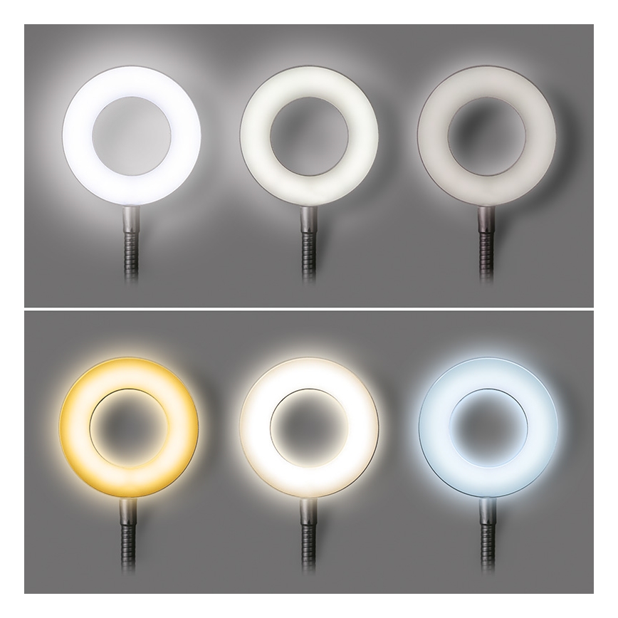 Brilagi - Dimmbare LED-Leuchte mit Klemme ORBELA LED/8W/230V 3000/4000/5000K schwarz