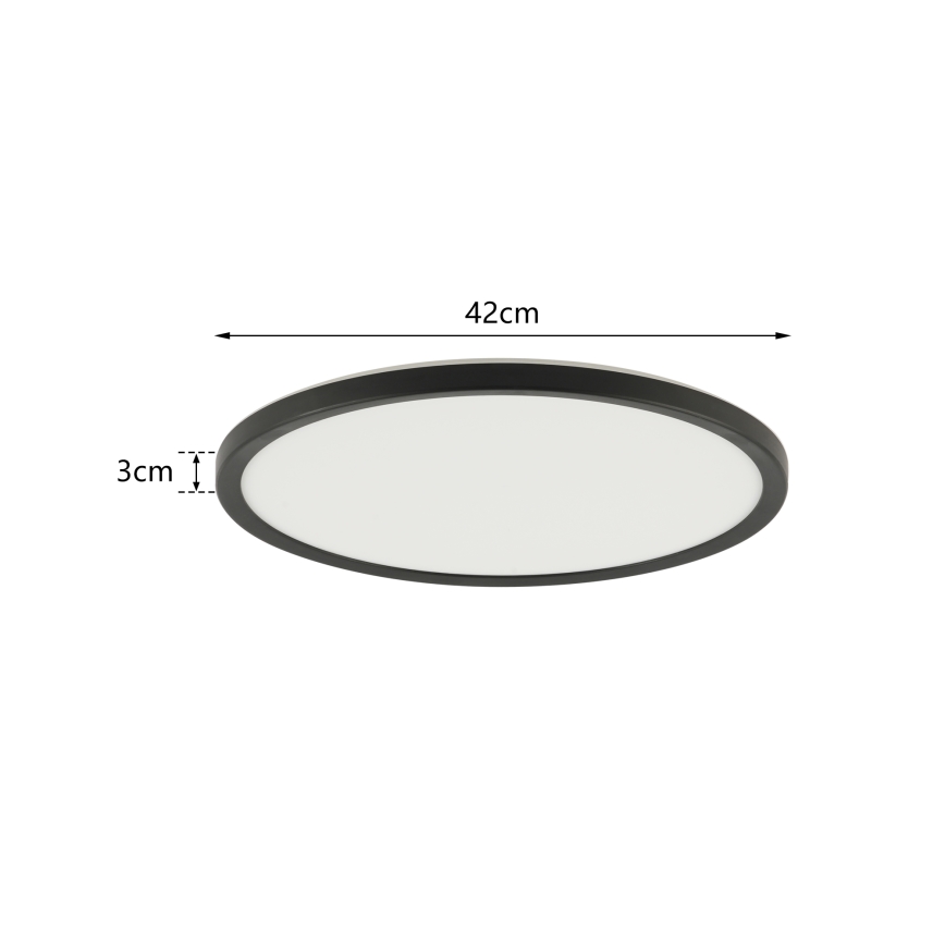 Brilagi - Dimmbare LED-Leuchte mit Bewegungs- und Dämmerungssensor ULTRA SLIM LED/24W/230V d 42 cm + Fernbedienung