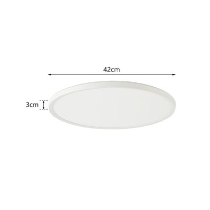 Brilagi - Dimmbare LED-Leuchte mit Bewegungs- und Dämmerungssensor ULTRA SLIM LED/24W/230V d 42 cm + Fernbedienung