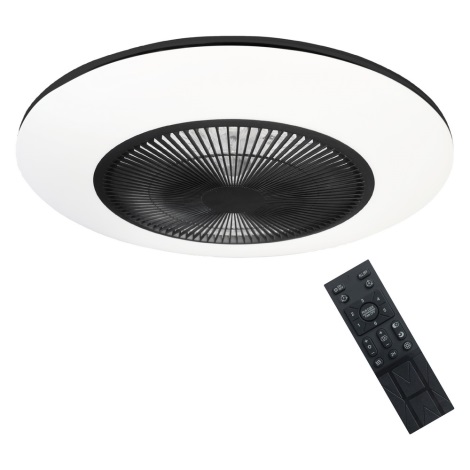 Brilagi - Dimmbare LED-Leuchte mit Ventilator AURA LED/38W/230V schwarz +  FB