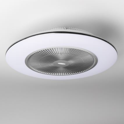 Brilagi - Dimmbare LED-Leuchte mit Ventilator AURA LED/38W/230V 3000-6000K silbern + Fernbedienung