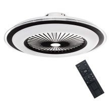 Brilagi - Dimmbare LED-Leuchte mit Ventilator RONDA LED/48W/230V 3000-6000K schwarz + Fernbedienung