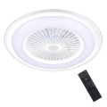 Brilagi - Dimmbare LED-Leuchte mit Ventilator RONDA LED/48W/230V 3000-6000K weiß + Fernbedienung