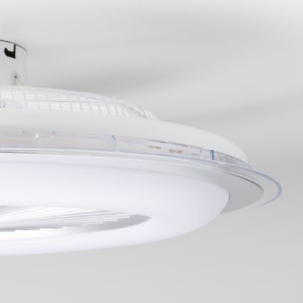 Brilagi - Dimmbare LED-Leuchte mit Ventilator RONDA LED/48W/230V 3000-6000K silbern + Fernbedienung