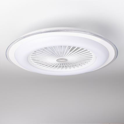 Brilagi - Dimmbare LED-Leuchte mit Ventilator RONDA LED/48W/230V 3000-6000K weiß + Fernbedienung