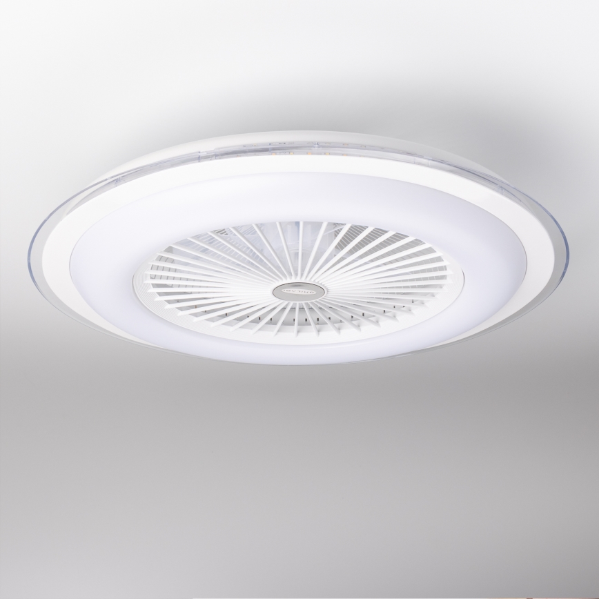 Brilagi - Dimmbare LED-Leuchte mit Ventilator RONDA LED/48W/230V 3000-6000K weiß + Fernbedienung