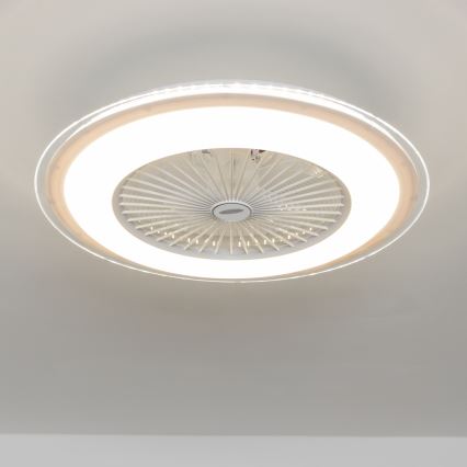 Brilagi - Dimmbare LED-Leuchte mit Ventilator RONDA LED/48W/230V 3000-6000K weiß + Fernbedienung