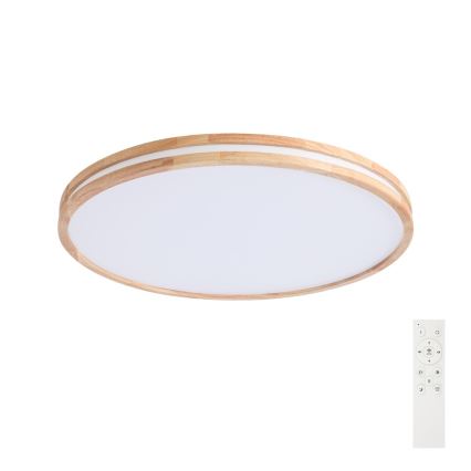 Brilagi - LED-dimmbare Deckenleuchte MOLINA LED/100W/230V 3000-6000K Eiche Ø 80 cm + Fernbedienung
