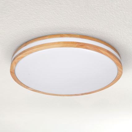 Brilagi - LED-dimmbare Deckenleuchte MOLINA LED/60W/230V 3000-6500K Eiche Ø 58 cm + Fernbedienung