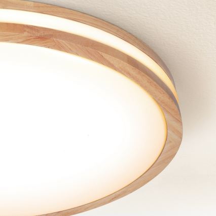 Brilagi - LED-dimmbare Deckenleuchte MOLINA LED/60W/230V 3000-6500K Eiche Ø 58 cm + Fernbedienung