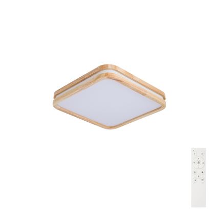 BRILAGI - Dimmbare LED-Deckenleuchte MOLINA SQUARE LED/48W/230V 3000-6000K Eiche 40x40 cm + Fernbedienung