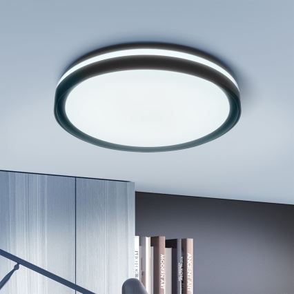 Brilagi - LED Dimmbare Deckenleuchte NAOMI LED/48W/230V 3000-6500K Ø 39 cm schwarz + Fernbedienung
