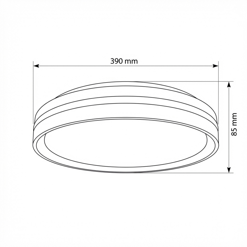 Brilagi - LED Dimmbare Deckenleuchte NAOMI LED/48W/230V 3000-6500K Ø 39 cm schwarz + Fernbedienung