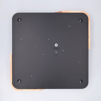 Brilagi - LED-dimmbare Deckenleuchte PILANA LED/48W/230V 3000-6500K Eiche/Schwarz 42x42 cm + Fernbedienung