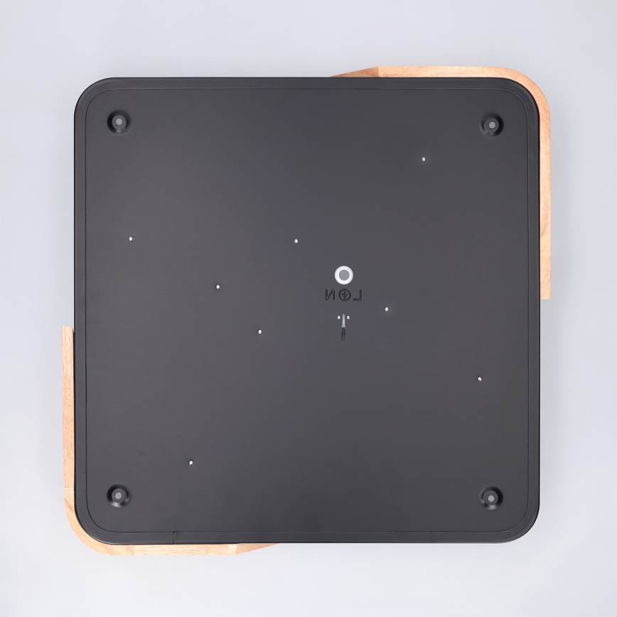 Brilagi - LED-dimmbare Deckenleuchte PILANA LED/48W/230V 3000-6500K Eiche/Schwarz 42x42 cm + Fernbedienung
