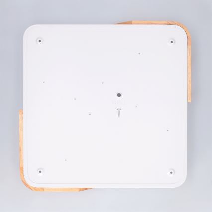Brilagi - LED-dimmbare Deckenleuchte PILANA LED/48W/230V 3000-6500K Eiche/Weiß 42x42 cm + Fernbedienung