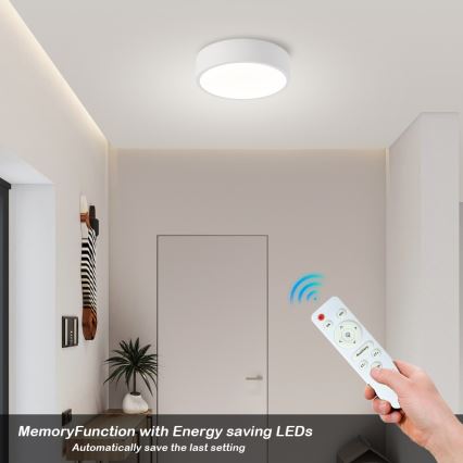 Brilagi - POOL dimmbare LED-Deckenleuchte LED/18W/230V 3000-6000K 20 cm bílá + Fernbedienung