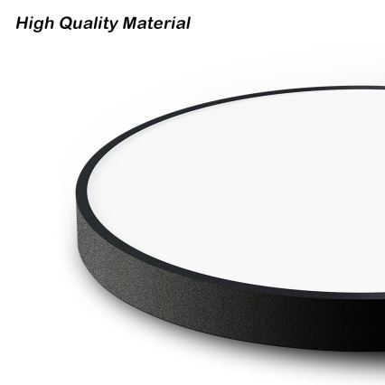 Brilagi - dimmbare LED-Deckenleuchte POOL LED/60W/230V 3000-6000K Ø 60 cm schwarz + Fernbedienung