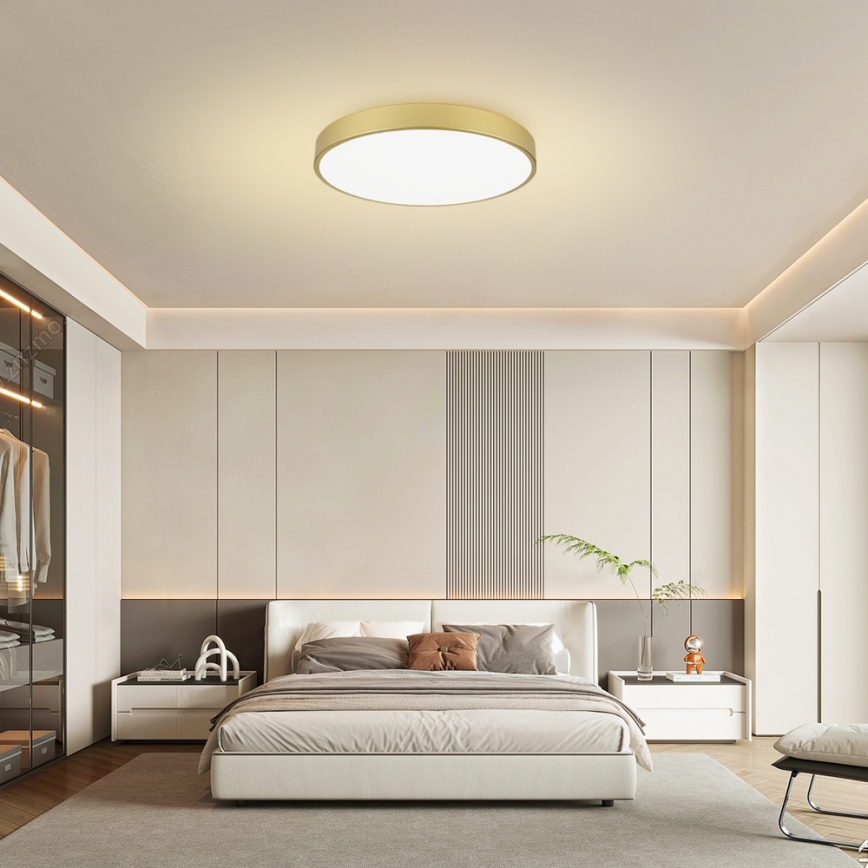 Brilagi - Dimmbare LED-Deckenleuchte POOL SMART LED/100W/230V 3000-6000K 80 cm goldfarben Wi-Fi Tuya + Fernbedienung