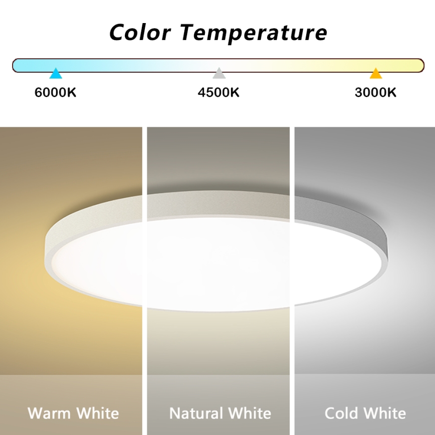 Brilagi - LED-dimmbare Deckenleuchte POOL SMART LED/100W/230V 3000-6000K Ø 80 cm Wi-Fi Tuya weiß + Fernbedienung