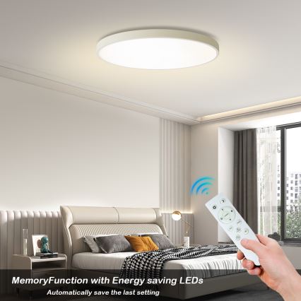 Brilagi - LED-dimmbare Deckenleuchte POOL SMART LED/100W/230V 3000-6000K Ø 80 cm Wi-Fi Tuya weiß + Fernbedienung