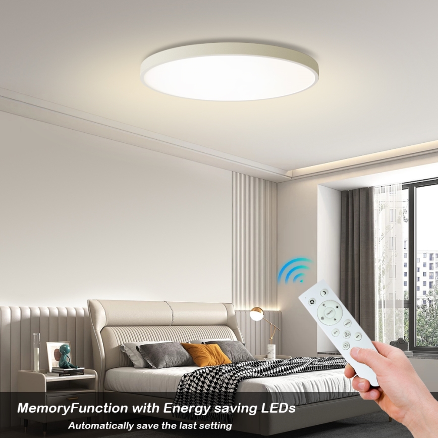 Brilagi - LED-dimmbare Deckenleuchte POOL SMART LED/100W/230V 3000-6000K Ø 80 cm Wi-Fi Tuya weiß + Fernbedienung