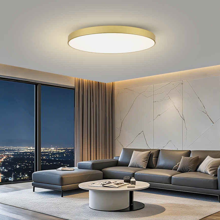 Brilagi - LED-dimmbare Deckenleuchte POOL SMART LED/180W/230V 3000-6000K 120 cm goldfarben Wi-Fi Tuya + Fernbedienung