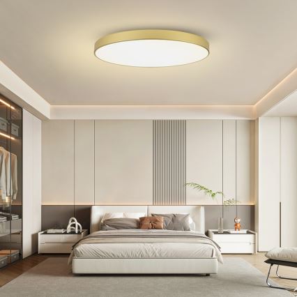 Brilagi - LED-dimmbare Deckenleuchte POOL SMART LED/180W/230V 3000-6000K 120 cm goldfarben Wi-Fi Tuya + Fernbedienung