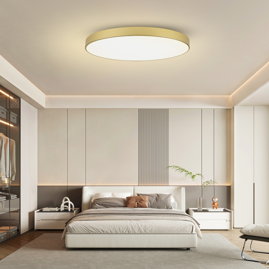 Brilagi - LED-dimmbare Deckenleuchte POOL SMART LED/180W/230V 3000-6000K 120 cm goldfarben Wi-Fi Tuya + Fernbedienung