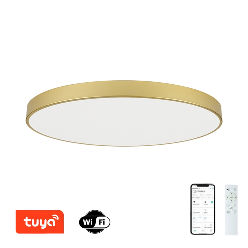 Brilagi - LED-dimmbare Deckenleuchte POOL SMART LED/180W/230V 3000-6000K 120 cm goldfarben Wi-Fi Tuya + Fernbedienung