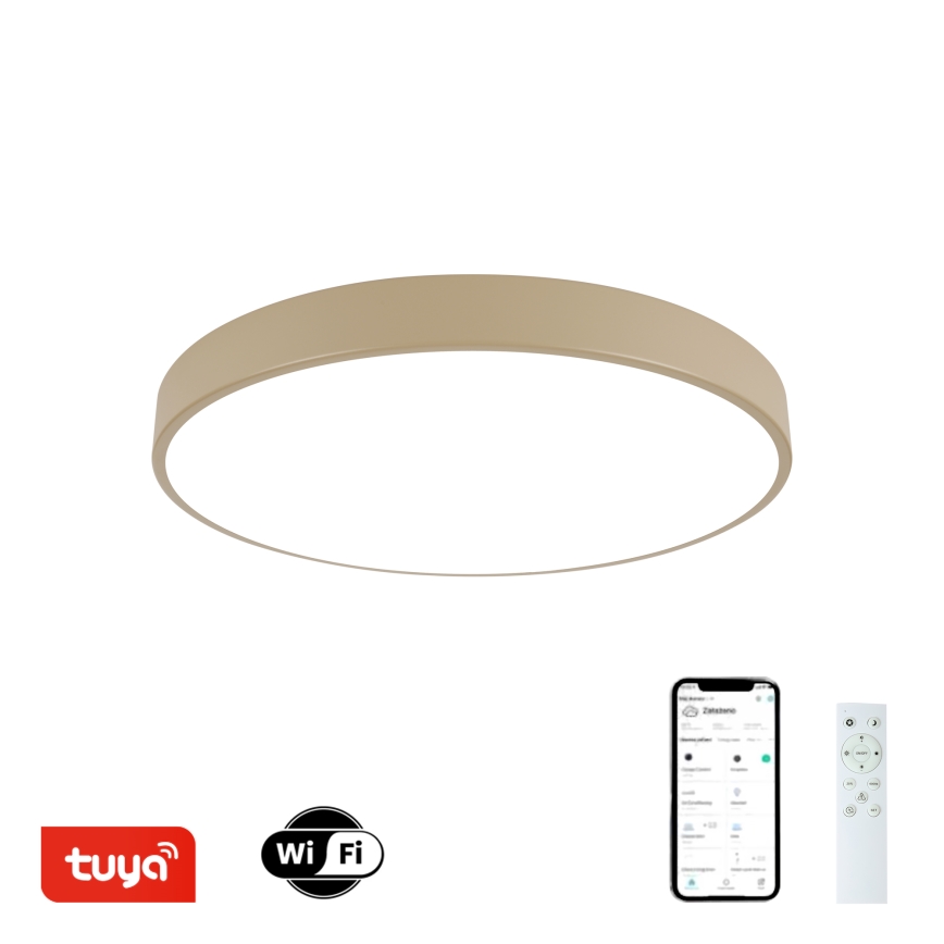 Brilagi - LED-dimmbare Deckenleuchte POOL SMART LED/60W/230V 3000-6000K Ø 50 cm Wi-Fi Tuya beige + Fernbedienung