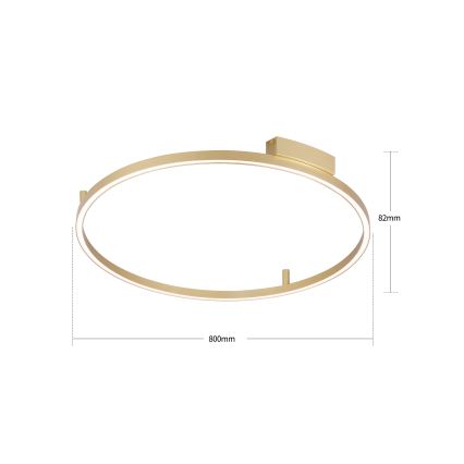Brilagi - Dimmbare LED-Deckenleuchte PORTOFINO LED/60 W/230 V 3000–6000 K Ø 80 cm goldfarben + Fernbedienung