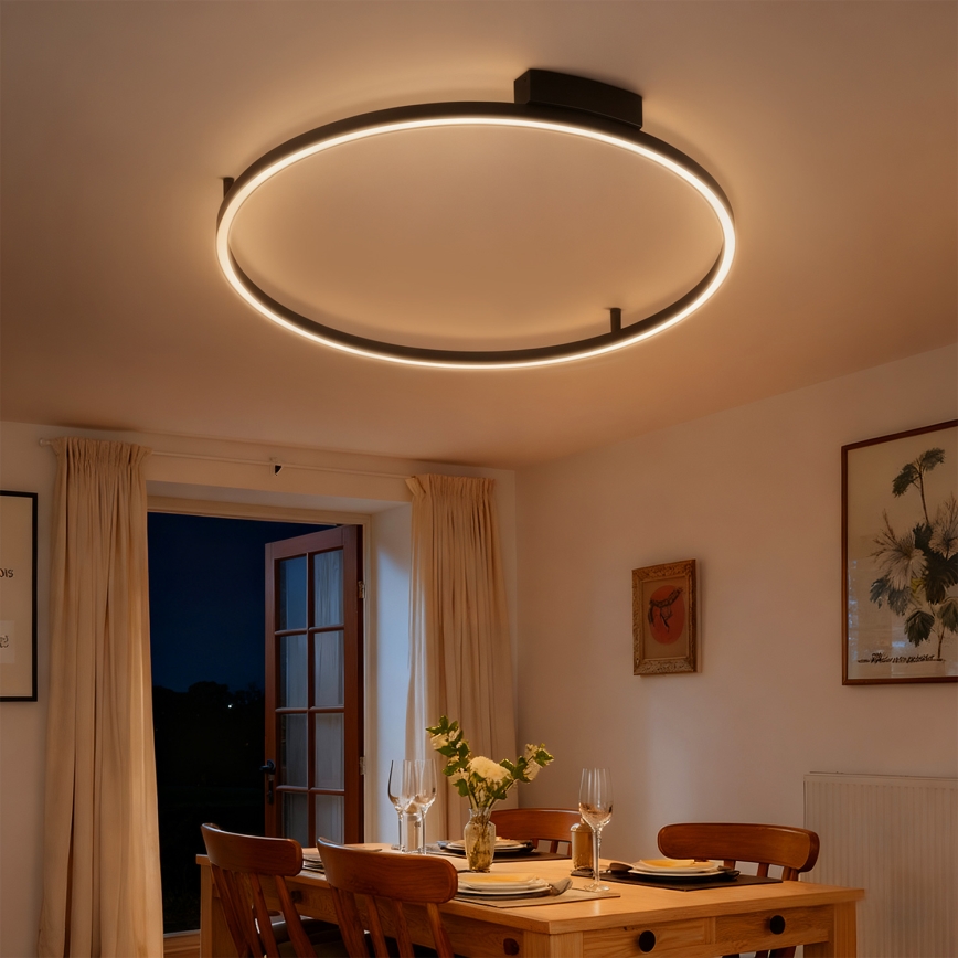 Brilagi - LED-dimmbare Deckenleuchte PORTOFINO LED/60W/230V 3000-6000K Ø 80 cm schwarz + Fernbedienung