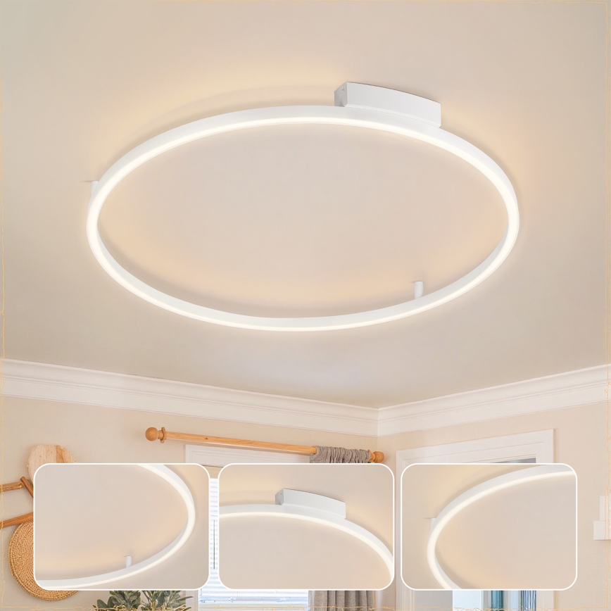 Brilagi - LED dimmbare Deckenleuchte PORTOFINO LED/60W/230V 3000-6000K Ø 80 cm weiß + Fernbedienung