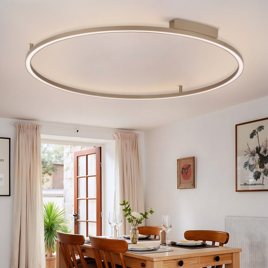 Brilagi - LED-dimmbare Deckenleuchte PORTOFINO LED/85 W/230 V 3000–6000 K Ø 120 cm beige + Fernbedienung