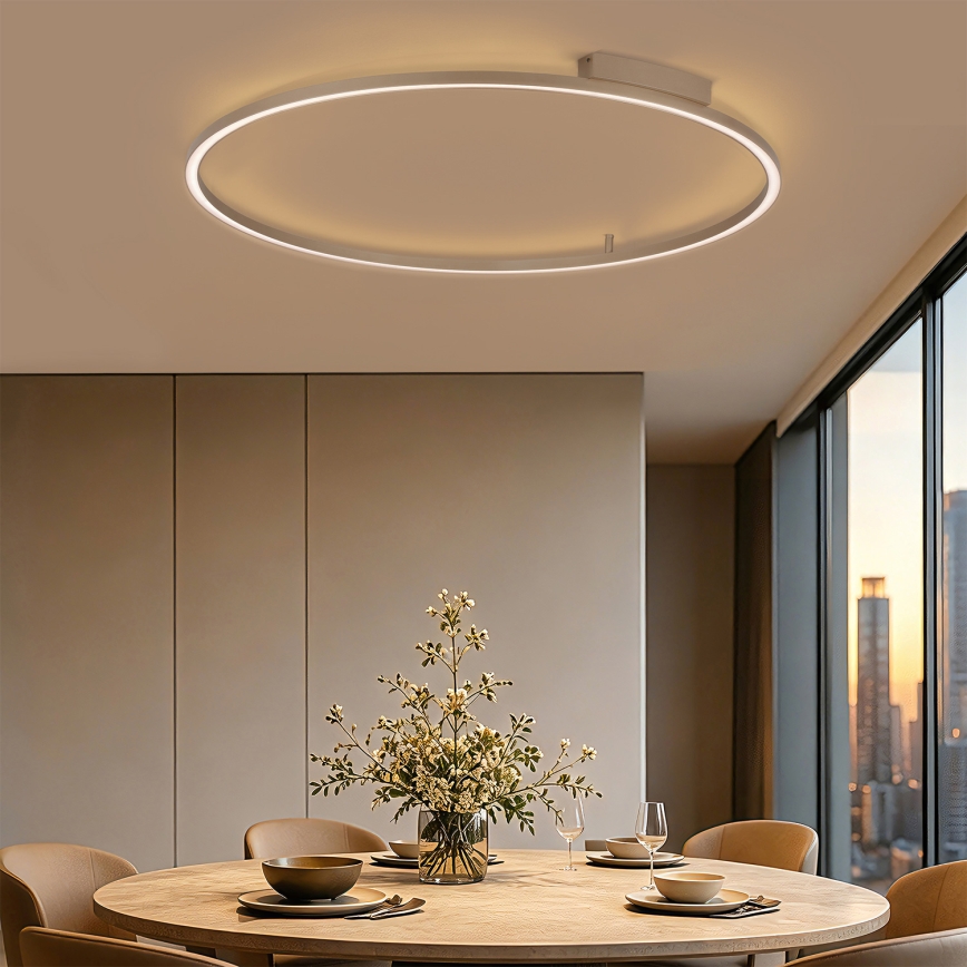 Brilagi - LED-dimmbare Deckenleuchte PORTOFINO LED/85 W/230 V 3000–6000 K Ø 120 cm beige + Fernbedienung