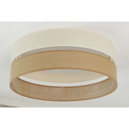 Brilagi - Dimmbare LED-Deckenleuchte ROYAL YUTE LED/24W/230V d 45 cm 3000/4000/6500K beige/cremefarben  + Fernbedienung