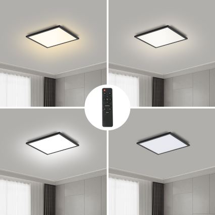 BRILAGI - LED-dimmbare Deckenleuchte SLIMFRAME LED/25W/230V 30x30 cm 3000-6000K schwarz + Fernbedienung