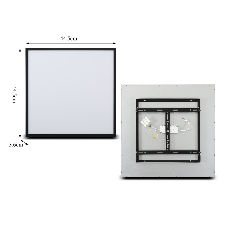Brilagi - Dimmbare LED-Deckenleuchte SLIMFRAME LED/36W/230V 45×45 cm 3000–6000K schwarz mit Fernbedienung