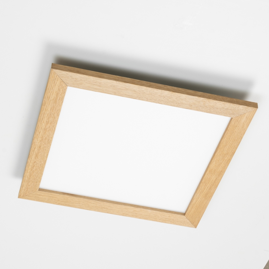 Brilagi - Dimmbare LED-Deckenleuchte SLIMFRAME WOOD LED/36W/230V 49,5x49,5 cm 3000-6000K braun + Fernbedienung