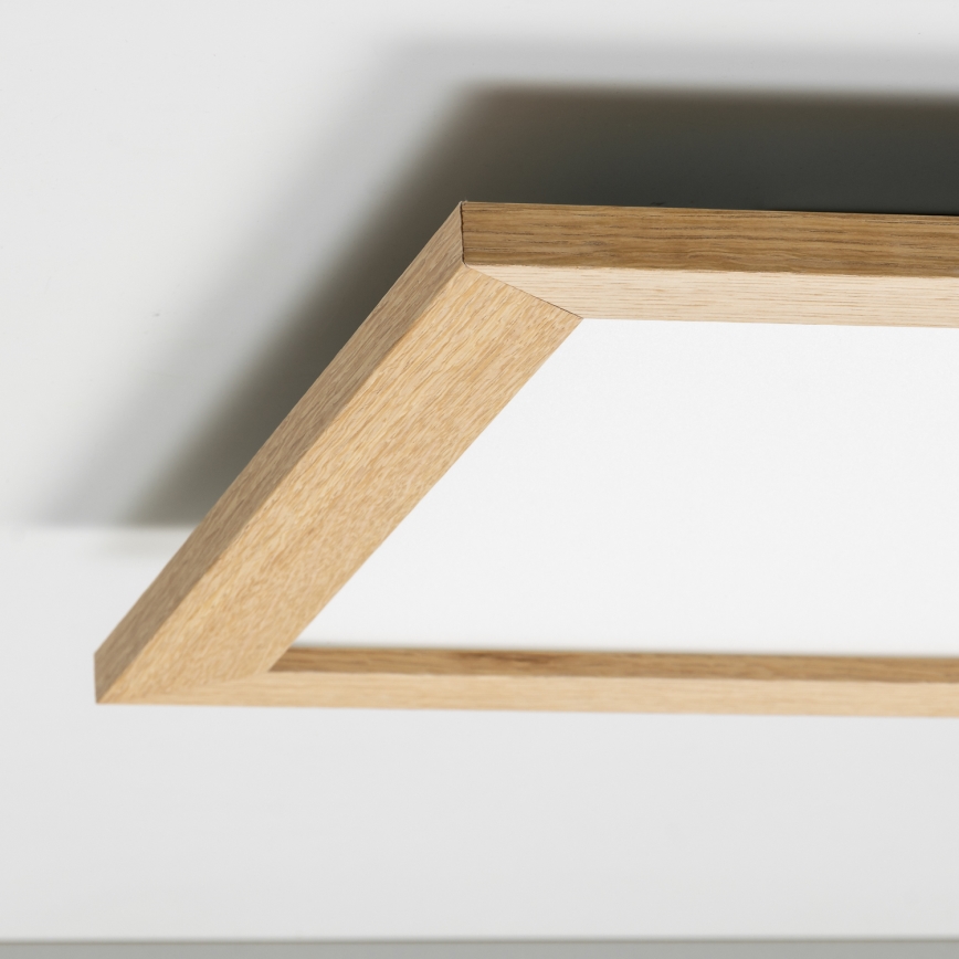 Brilagi - Dimmbare LED-Deckenleuchte SLIMFRAME WOOD LED/36W/230V 49,5x49,5 cm 3000-6000K braun + Fernbedienung