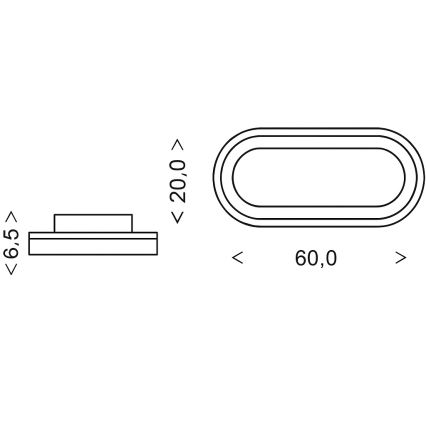 Brilagi - dimmbare LED-Deckenleuchte TRIVARO LED/85W/230V 3000-6000K 20x60 cm + Fernbedienung