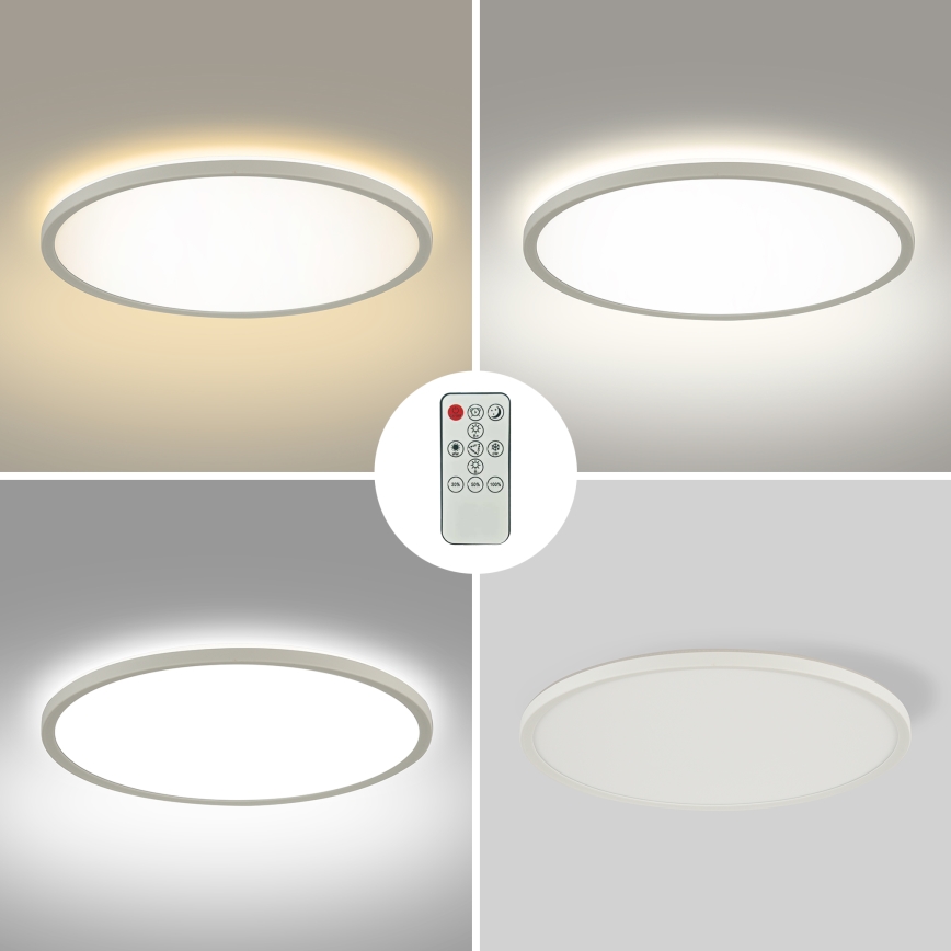 Brilagi - Dimmbare LED-Deckenleuchte ULTRA SLIM LED/18W/230V 2700-6500K d 30 cm weiß + Fernbedienung
