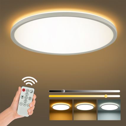 Brilagi - Dimmbare LED-Deckenleuchte ULTRA SLIM LED/18W/230V 2700-6500K d 30 cm weiß + Fernbedienung