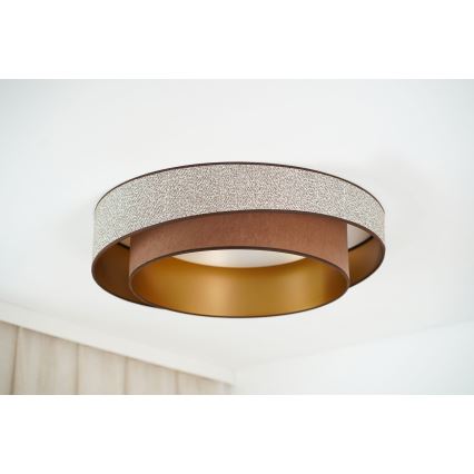 Brilagi - Dimmbare LED-Deckenleuchte VEGAS SHINE LED/24W/230V d 60 cm 3000/4000/6500K braun + Fernbedienung